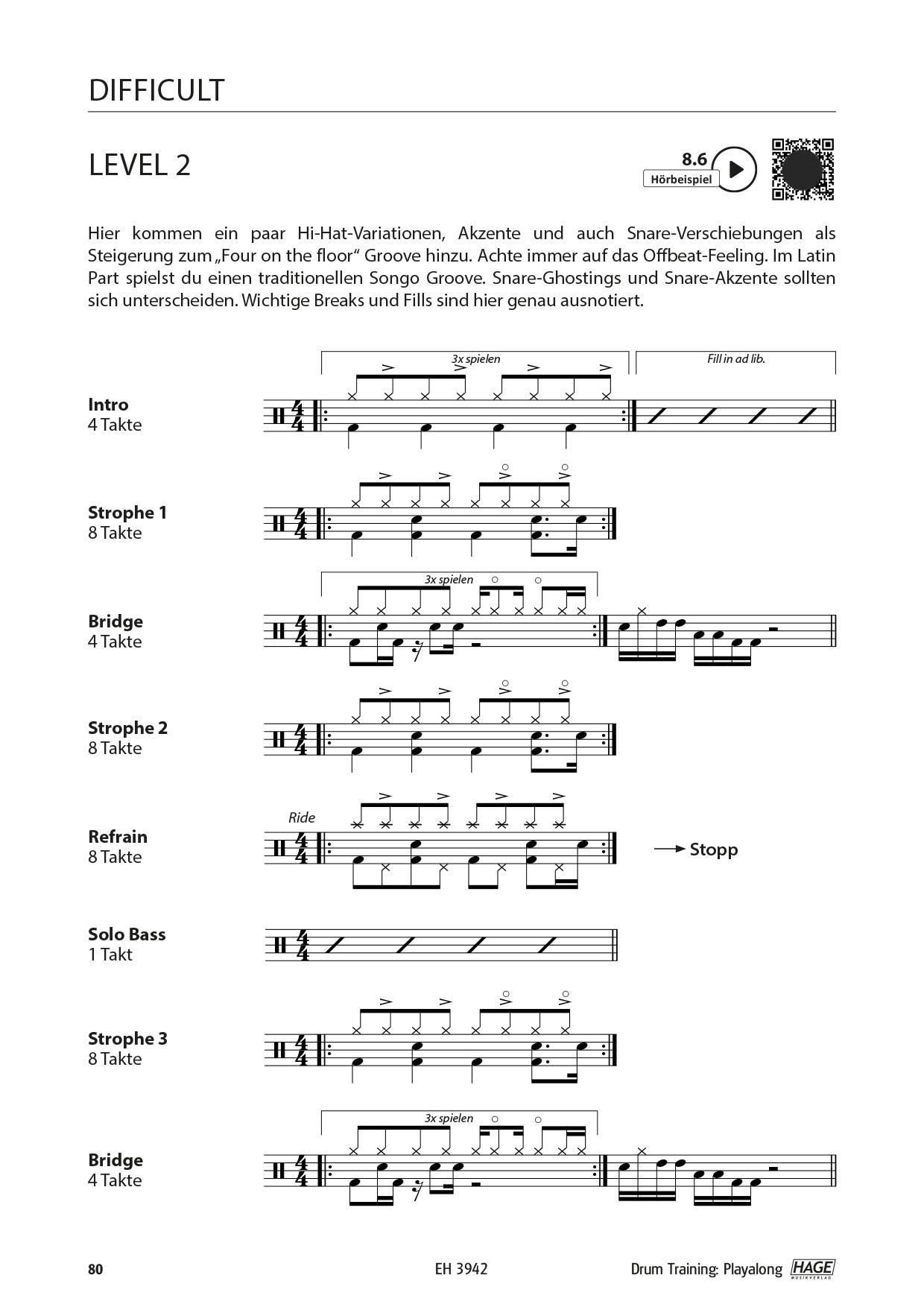 Drum Training Playalong (with QR-Codes) Pages 11
