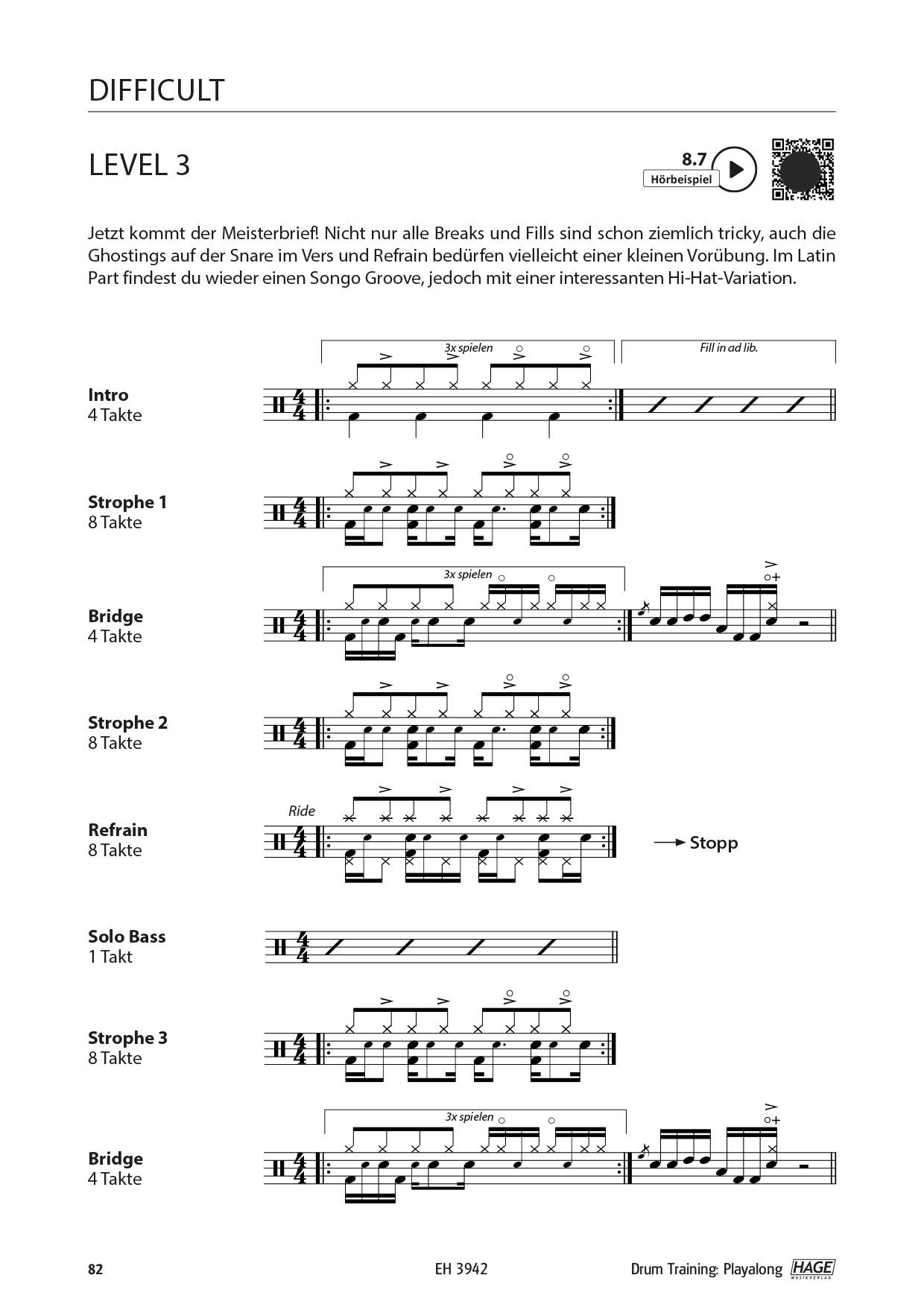Drum Training Playalong (with QR-Codes) Pages 12