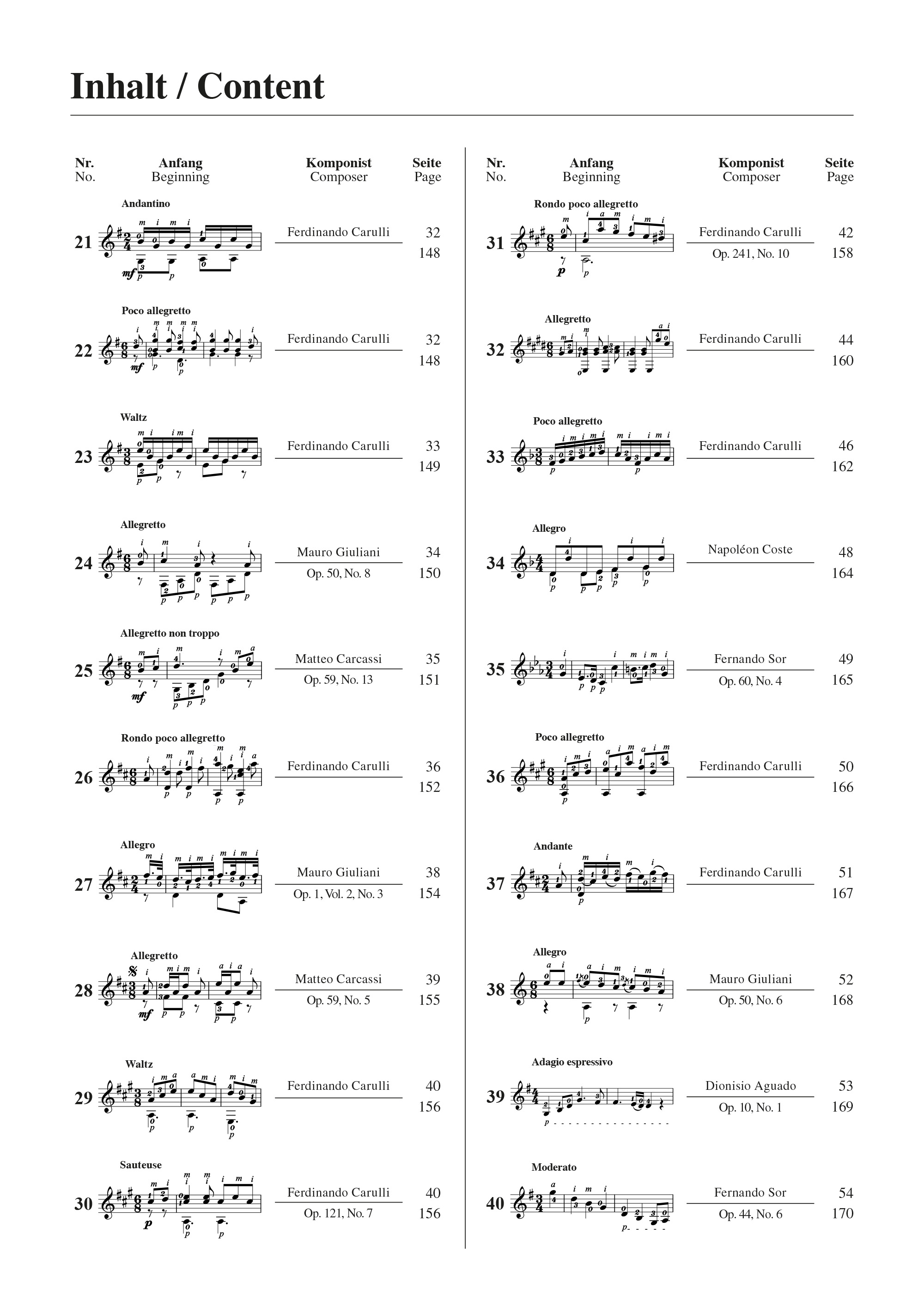 Die 100 wichtigsten Etüden für klassische Gitarre (mit QR-Codes) Seiten 5