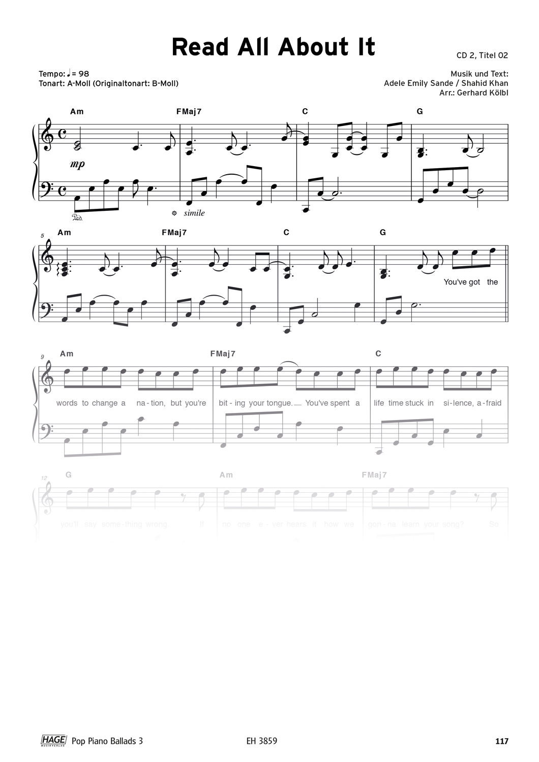 Pop Piano Ballads 3 (mit 2 CDs) Seiten 6