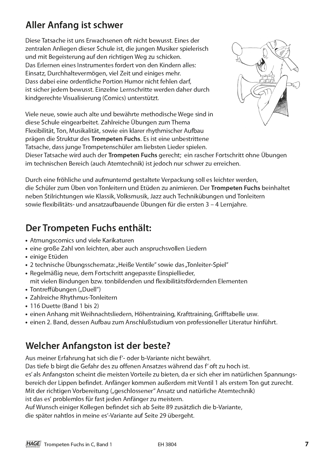 Trompeten Fuchs Band 1 in C für Posaunenchor (mit CD) Seiten 5