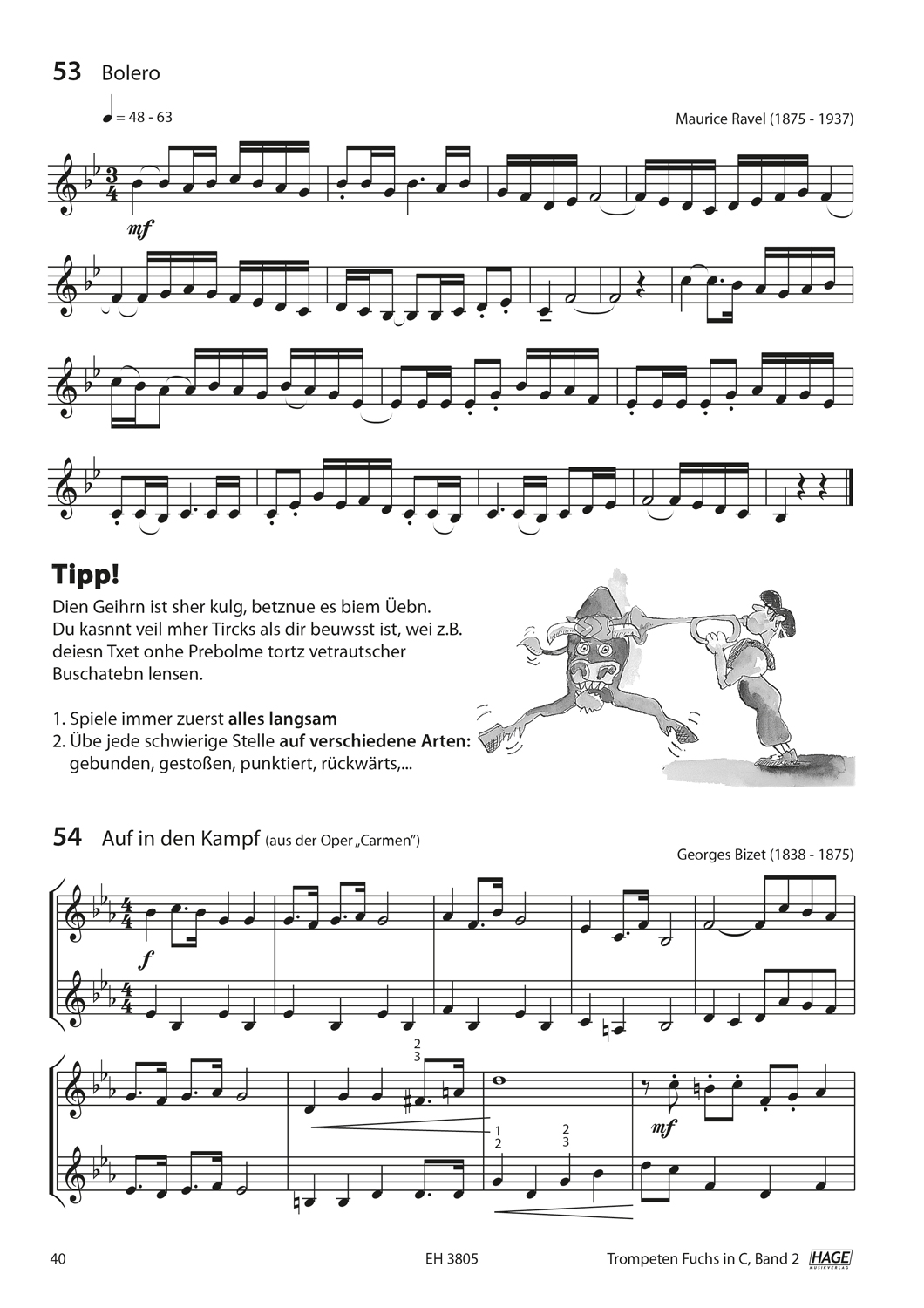 Trompeten Fuchs Band 2 in C für Posaunenchor (mit CD) Seiten 6