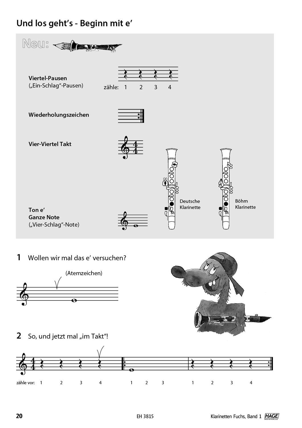 Klarinetten Fuchs Band 1 Seiten 5