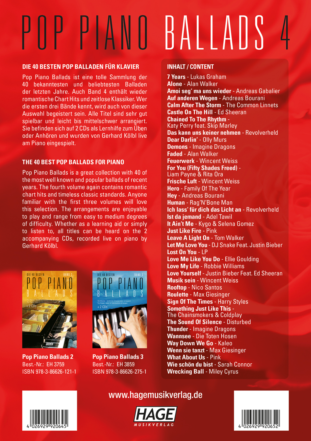 Pop Piano Ballads 4 (mit 2 CDs) Seiten 11