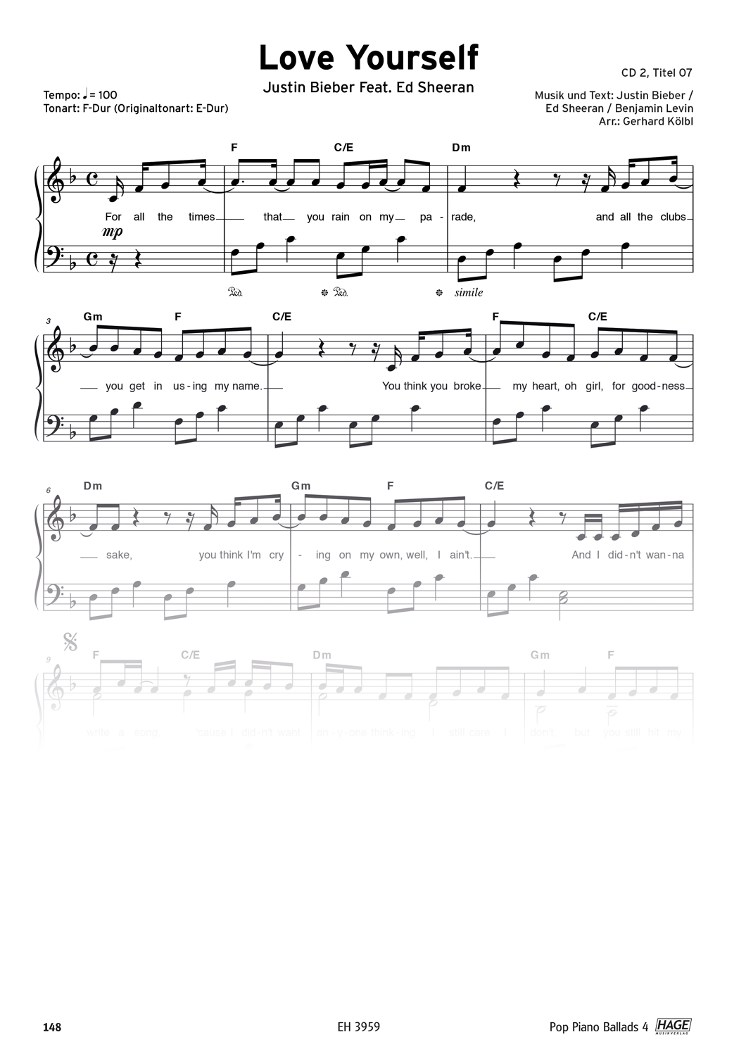 Pop Piano Ballads 4 (with 2 CDs) Pages 7