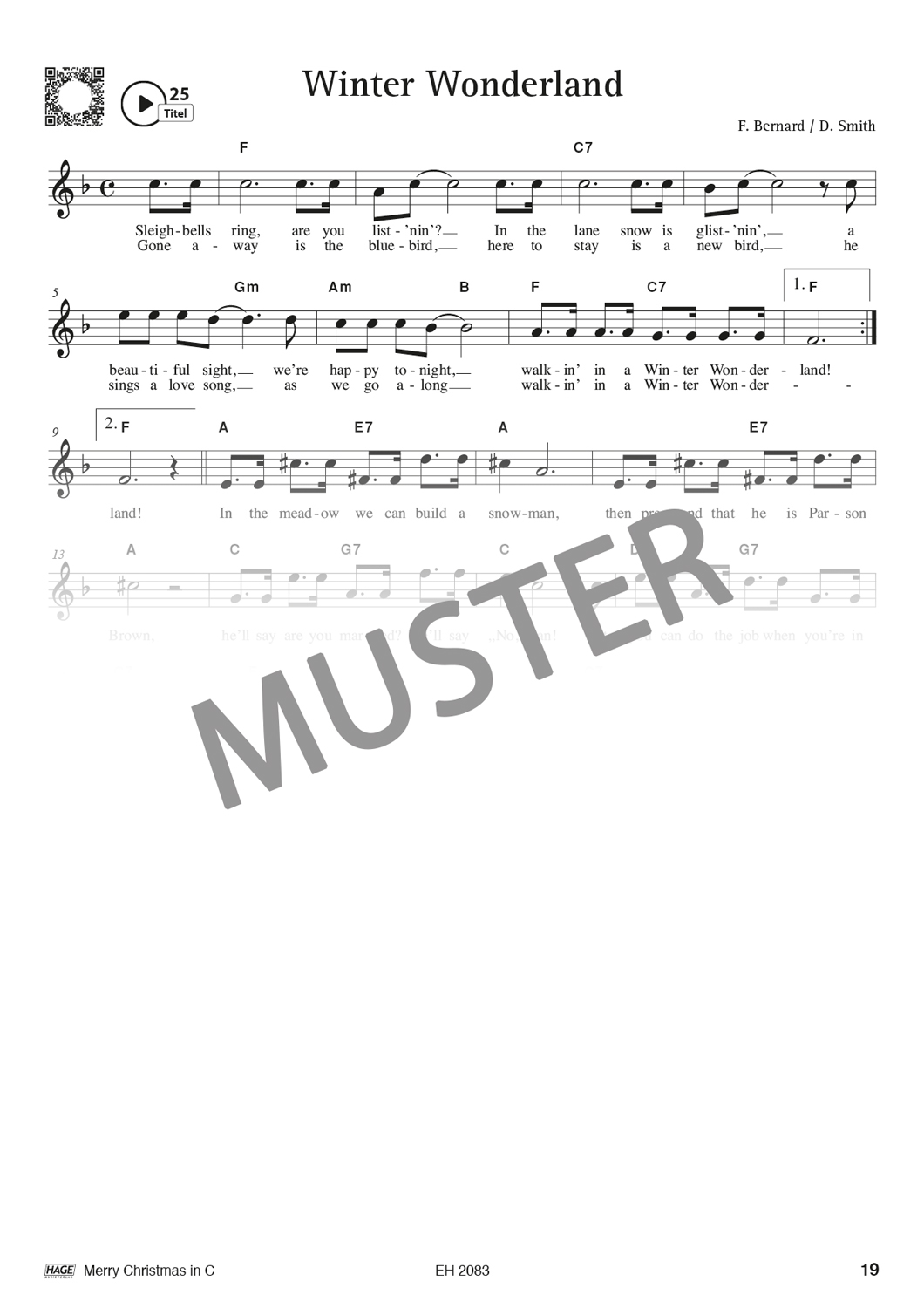 Merry Christmas für C-Instrumente (Querflöte, Oboe) Seiten 7