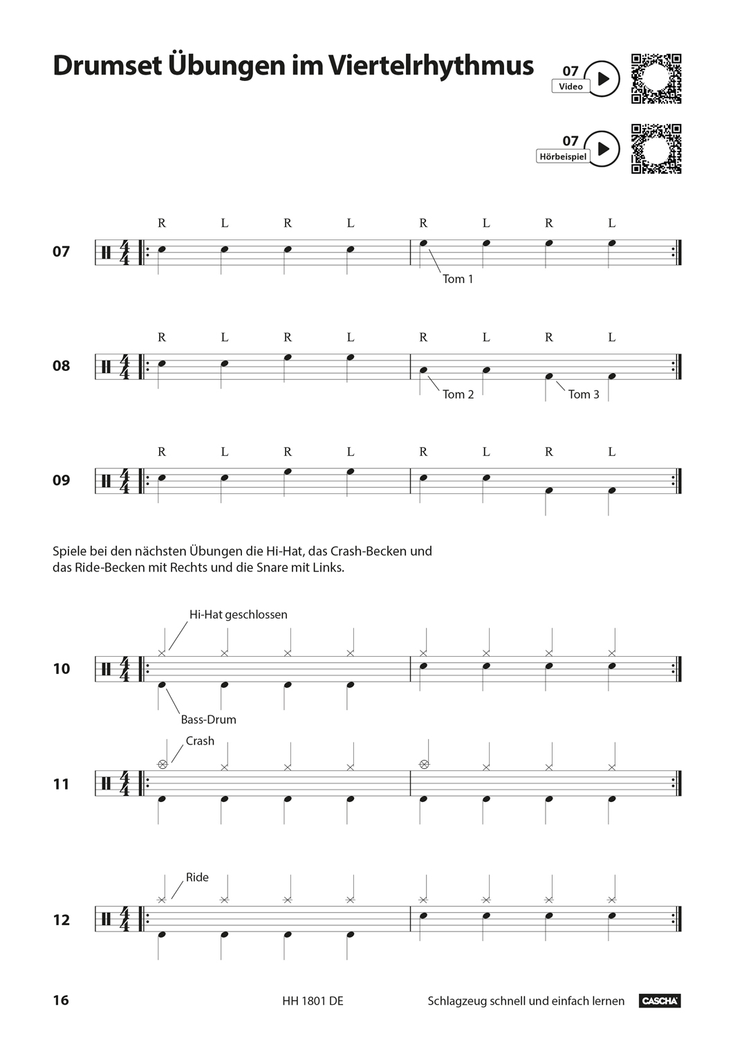 Schlagzeug - Schnell und einfach lernen Seiten 6