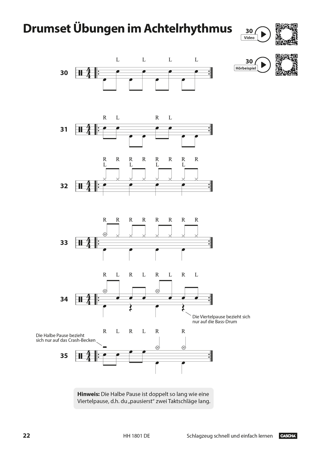 Schlagzeug - Schnell und einfach lernen Seiten 7