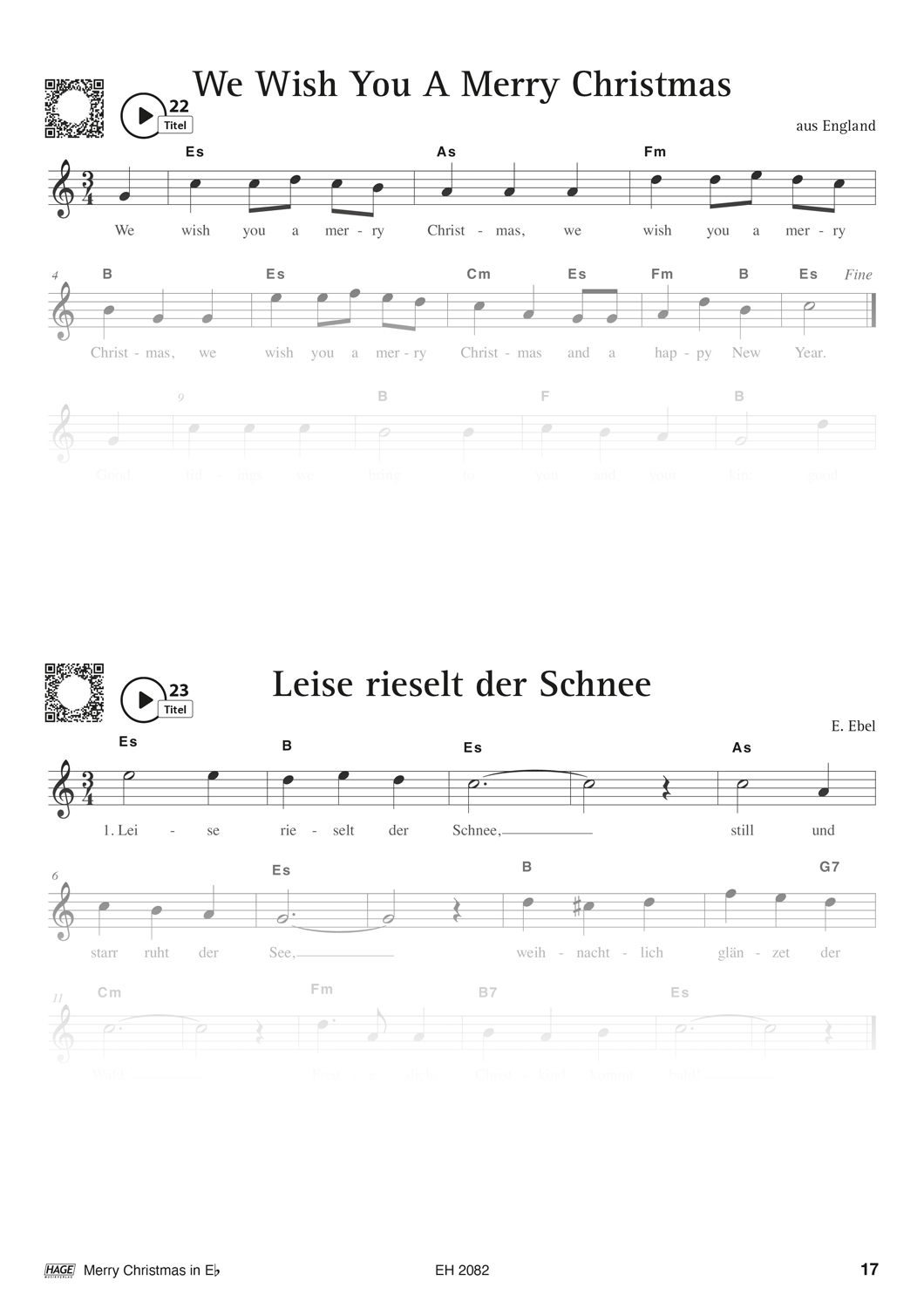 Merry Christmas für Es-Instrumente Seiten 6