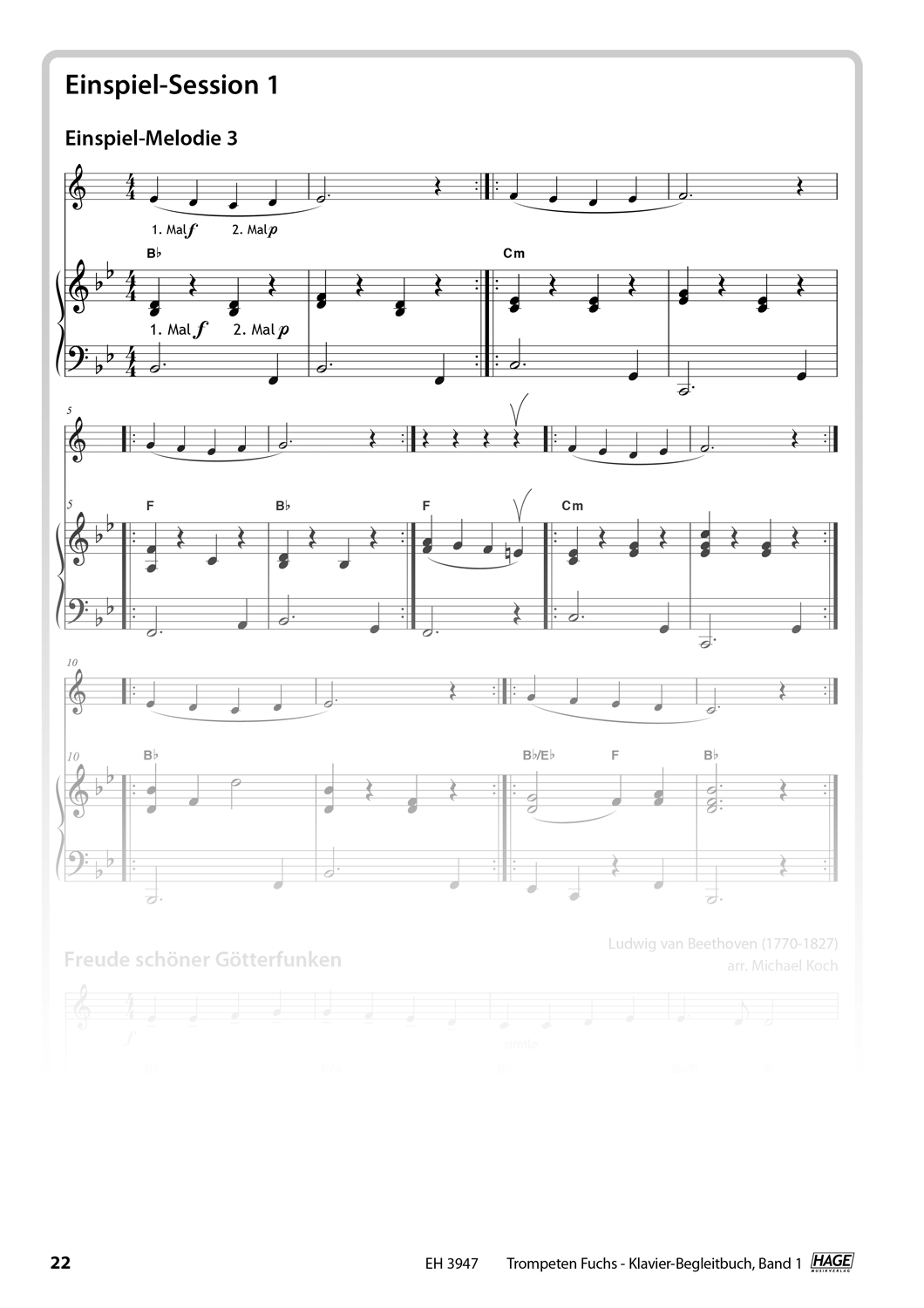 Trompeten Fuchs Klavierbuch Band 1 Seiten 7